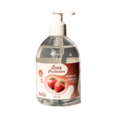 Лубрикант на водной снове Love Protection Strawberry с ароматом клубники - 300 мл. - Lola Games - купить с доставкой в Прокопьевске