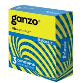 Классические презервативы с обильной смазкой Ganzo Classic - 3 шт. - Ganzo - купить с доставкой в Прокопьевске