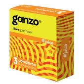 Ароматизированные презервативы Ganzo Juice - 3 шт. - Ganzo - купить с доставкой в Прокопьевске