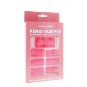 Набор из 7 розовых насадок на пенис ONE-A-DAY PENIS SLEEVES PINK - Seven Creations - в Прокопьевске купить с доставкой