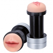 Двусторонний мастурбатор REALSTUFF 2 IN 1 HUMMER MOUTH   VAGINA - ротик и вагина - Dream Toys - в Прокопьевске купить с доставкой