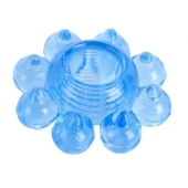 Голубая гелевая насадка-цветок - Toyfa Basic - в Прокопьевске купить с доставкой