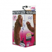 Коричневая насадка на пенис Wolftooth Sleeve - 13 см. - Baile - в Прокопьевске купить с доставкой