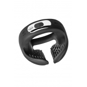 Черное эрекционное виброкольцо для пениса и мошонки Vibro Ball Ring - MALESATION - в Прокопьевске купить с доставкой