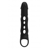 Черная насадка-удлинитель Vibrating Extender With Remote с вибрацией - Dream Toys - в Прокопьевске купить с доставкой