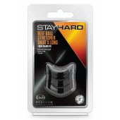 Черное эрекционное кольцо на мошонку Beef Ball Stretcher Snug X Long - Blush Novelties - в Прокопьевске купить с доставкой