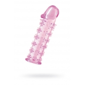 Розовая насадка на пенис с шипами - 12,5 см. - A-toys - в Прокопьевске купить с доставкой