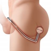 Кольцо на пенис с анальным стимулятором Stainless Steel Anal Hook   Cock Ring - BlueLine - в Прокопьевске купить с доставкой