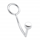 Кольцо на пенис с анальным стимулятором Stainless Steel Anal Hook   Cock Ring - BlueLine - в Прокопьевске купить с доставкой