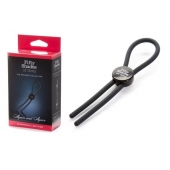 Тёмно-серое эрекционное кольцо с зажимом Again and Again Adjustable Cock Ring - Fifty Shades of Grey - в Прокопьевске купить с доставкой