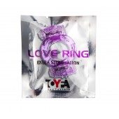 Фиолетовое виброкольцо с двумя вибропульками - Toyfa Basic - в Прокопьевске купить с доставкой