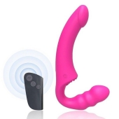 Розовый безремневой страпон Straples Strap-On Dildo - Erokay - купить с доставкой в Прокопьевске