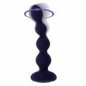 Фиолетовые анальные бусы с вибрацией и вращением Pleasure Orbit - 17,8 см. - Evolved