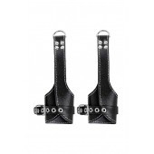 Черные подвесы с белой строчкой - Pecado - купить с доставкой в Прокопьевске