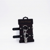 Черно-красные кожаные оковы - Crazy Handmade - купить с доставкой в Прокопьевске