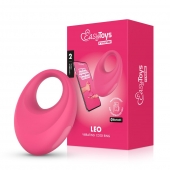 Розовое интерактивное эрекционное виброкольцо Leo - Easy toys - в Прокопьевске купить с доставкой