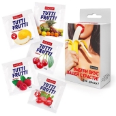 Набор из 5 саше съедобных смазок Tutti-Frutti - Биоритм - купить с доставкой в Прокопьевске Набор из 5 саше съедобных смазок Tutti-Frutti - Биоритм - купить с доставкой в Прокопьевске