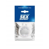 Эрекционное кольцо со стимулирующими шариками сверху и снизу - Sex Expert - в Прокопьевске купить с доставкой