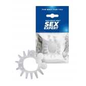 Эластичное эрекционное кольцо с шариками и лучами - Sex Expert - в Прокопьевске купить с доставкой