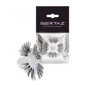 Эластичное эрекционное кольцо с черными «ресничками» - Sextaz - в Прокопьевске купить с доставкой