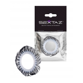 Эластичное эрекционное колечко с черными «ресничками» - Sextaz - в Прокопьевске купить с доставкой