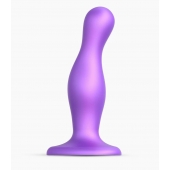 Фиолетовая насадка Strap-On-Me Dildo Plug Curvy size M - Strap-on-me - купить с доставкой в Прокопьевске