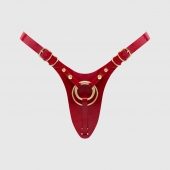 Красный пояс для фиксации насадок Strap-On-Me Leatherette Harness Fabulous - Strap-on-me - купить с доставкой в Прокопьевске