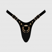 Черный пояс для фиксации насадок Strap-On-Me Leatherette Harness Fabulous - Strap-on-me - купить с доставкой в Прокопьевске