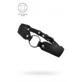 Черный кожаный чокер-ошейник со скруглёнными углами - Pecado - купить с доставкой в Прокопьевске