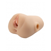 Телесный мастурбатор с вибрацией Double Pounder Vibrating Squeeze Stroker - Pipedream - в Прокопьевске купить с доставкой