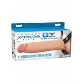 Телесный пустотелый фаллопротез 9’’ Hollow Silicone Strap-On - 24,1 см. - Pipedream - купить с доставкой в Прокопьевске