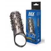 Дымчатая насадка на пенис с выпуклостями - 12 см. - Sex Expert - в Прокопьевске купить с доставкой