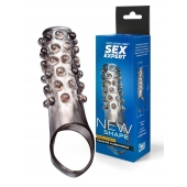 Дымчатая насадка на пенис с выпуклостями - 11 см. - Sex Expert - в Прокопьевске купить с доставкой