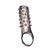 Дымчатая насадка на пенис с выпуклостями - 11 см. - Sex Expert - в Прокопьевске купить с доставкой