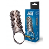 Дымчатая насадка на пенис с шипами и выпуклостями - 12,5 см. - Sex Expert - в Прокопьевске купить с доставкой