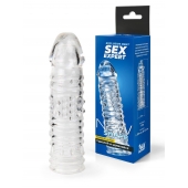 Прозрачная закрытая насадка на пенис - 17 см. - Sex Expert - в Прокопьевске купить с доставкой