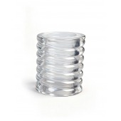 Прозрачная сквозная насадка на пенис с ребрышками - Sex Expert - в Прокопьевске купить с доставкой