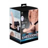 Телесный полый страпон с вибрацией Erection Agents - 24,1 см. - NMC - купить с доставкой в Прокопьевске