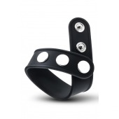 Черное эрекционное кольцо на кнопках - Blush Novelties - в Прокопьевске купить с доставкой