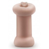 Телесный люминесцентный двусторонний мастурбатор Tasha - Blush Novelties - в Прокопьевске купить с доставкой