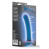 Синяя насадка с гладкой поверхностью Surrender 5.75 Inch Intermediate Pegging Dildo - 14,6 см. - Blush Novelties - купить с доставкой в Прокопьевске