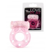 Розовое эрекционное виброкольцо с бабочкой - 1137 - в Прокопьевске купить с доставкой