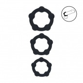 Набор из 3 эрекционных колец Beaded Silicone Cockring Set - Shots Media BV - в Прокопьевске купить с доставкой