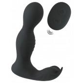 Черная анальная пробка с вибрацией, вращением и пультом ДУ RC Butt Plug with 2 Functions - Orion - в Прокопьевске купить с доставкой