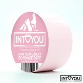 Розовый скотч для фиксации Non-Sticky Bondage Tape - 15 м. - Intoyou - купить с доставкой в Прокопьевске