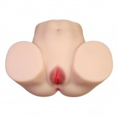 Телесный мастурбатор с 2 любовными отверстиями Olivia - Baile - в Прокопьевске купить с доставкой