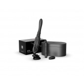 Черная секс-машина с функцией нагрева, насадками и присоской Sesh - Zalo - купить с доставкой в Прокопьевске