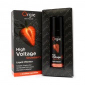 Жидкий вибратор Orgie High Voltage Strawberry - 15 мл. - ORGIE - купить с доставкой в Прокопьевске