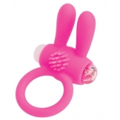 Розовое эрекционное виброкольцо A-toys с ушками - A-toys - в Прокопьевске купить с доставкой