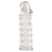 Гелевая прозрачная насадка с шипами - 12 см. - Toyfa Basic - в Прокопьевске купить с доставкой